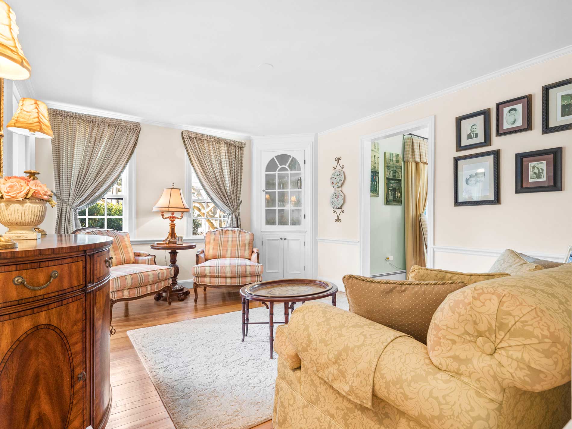 Living room 9 Marvin Road Wellesley, MA
