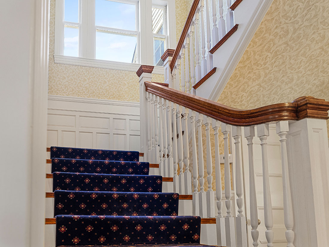 stairs, 121 Glen Street, Wellesley, MA home