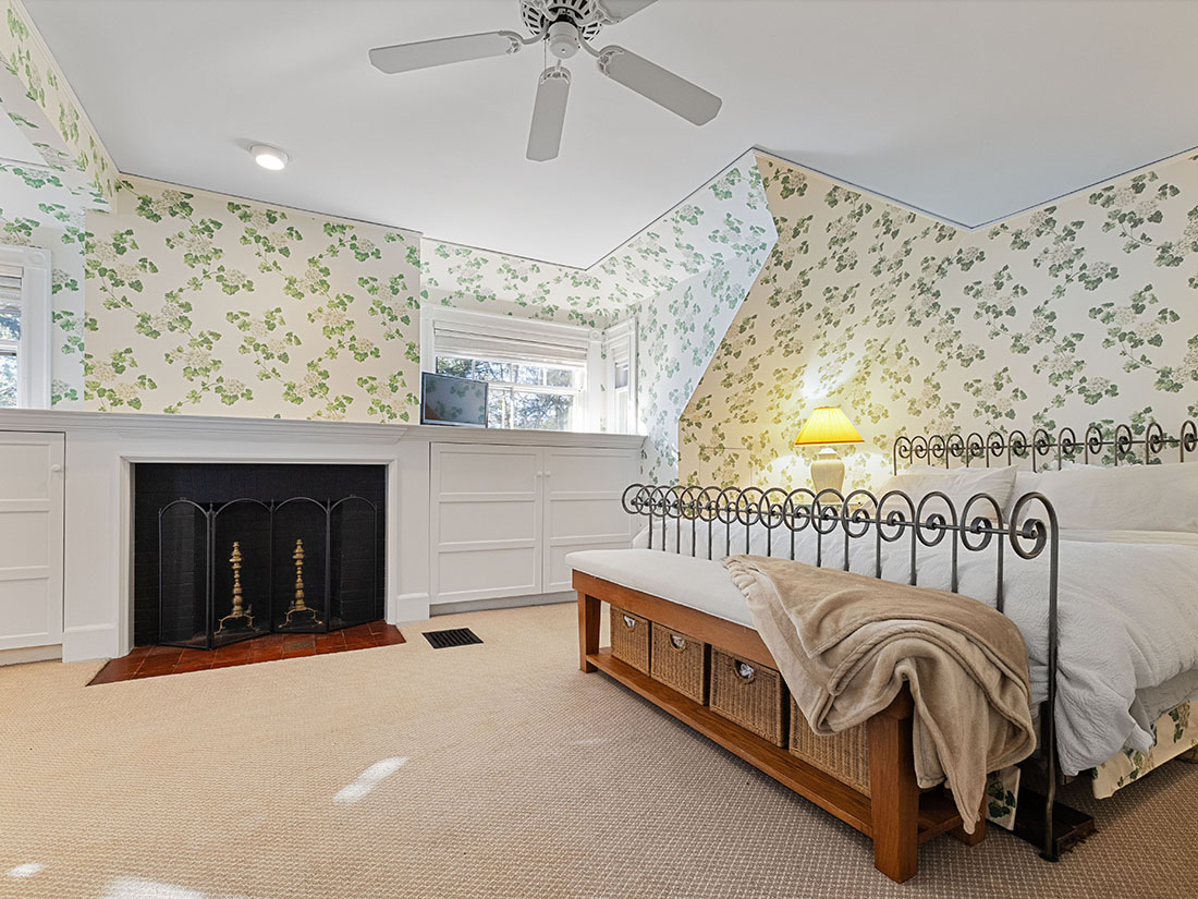 fireplace bedroom, 121 Glen Street, Wellesley, MA home